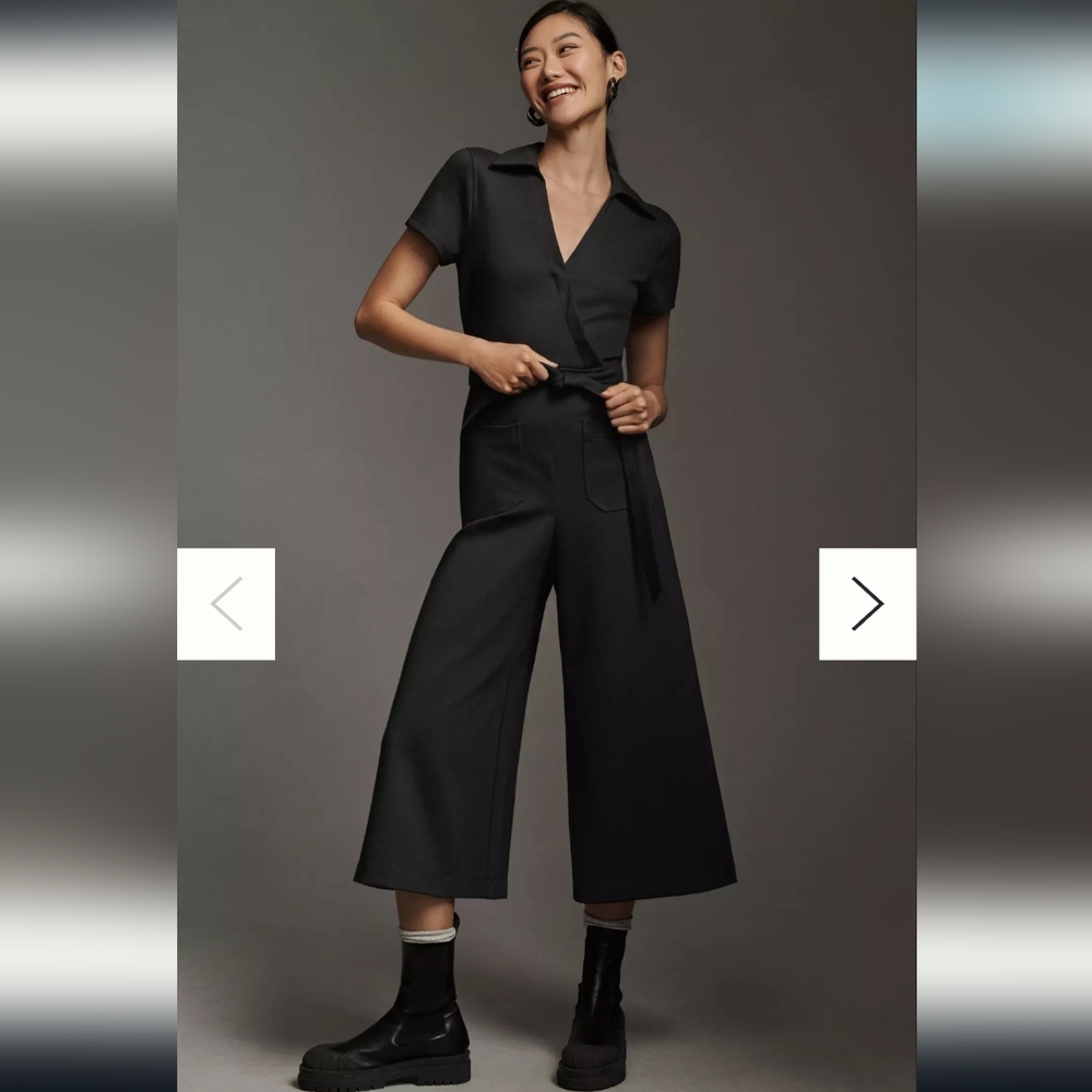 New! The Colette Wrap Ponte Jumpsuit by Maeve